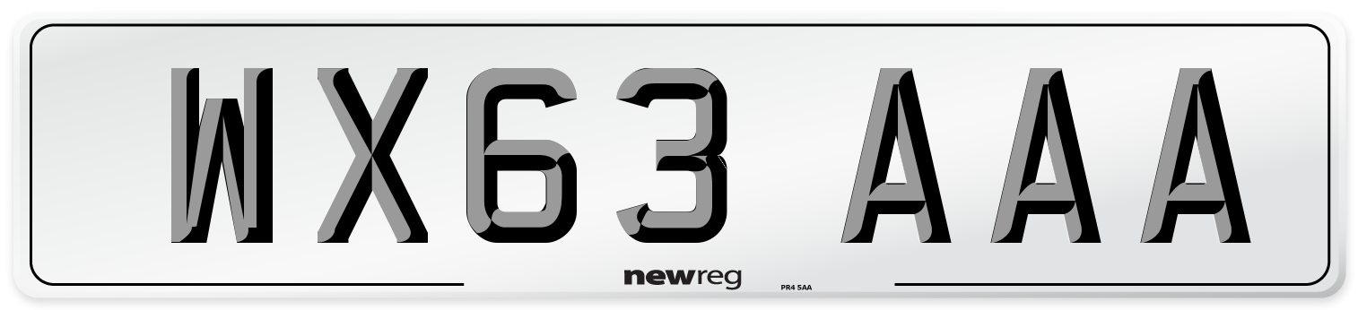 WX63 AAA Number Plate from New Reg